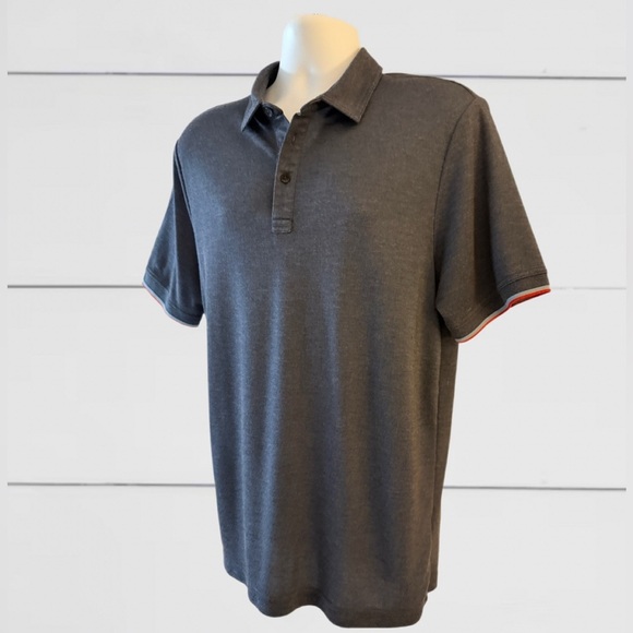Travis Mathew Minimalist Polo — Charcoal Blue, Patriotic Trim, Size Large - Picture 4 of 13